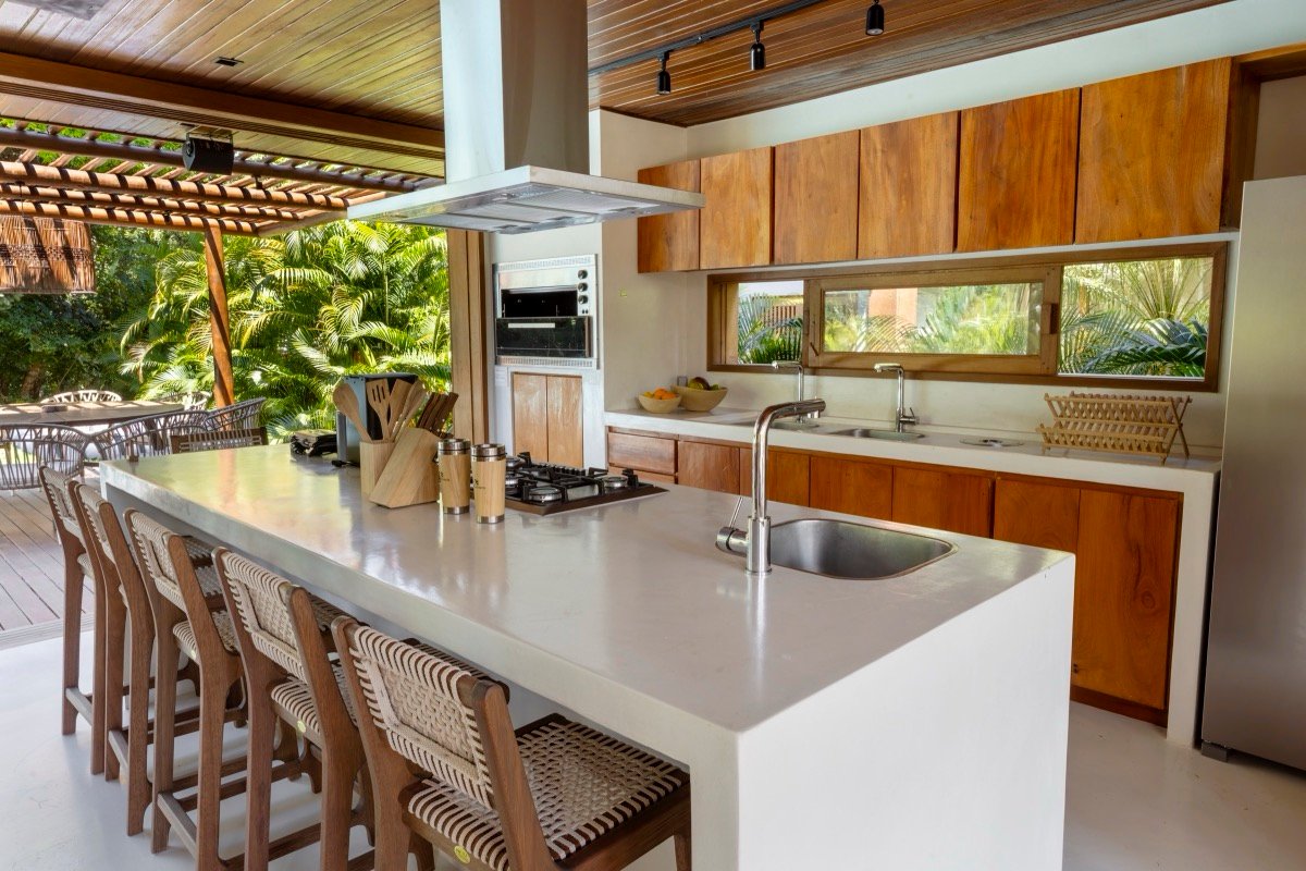 Cozinha equipada da Casa Pássaros